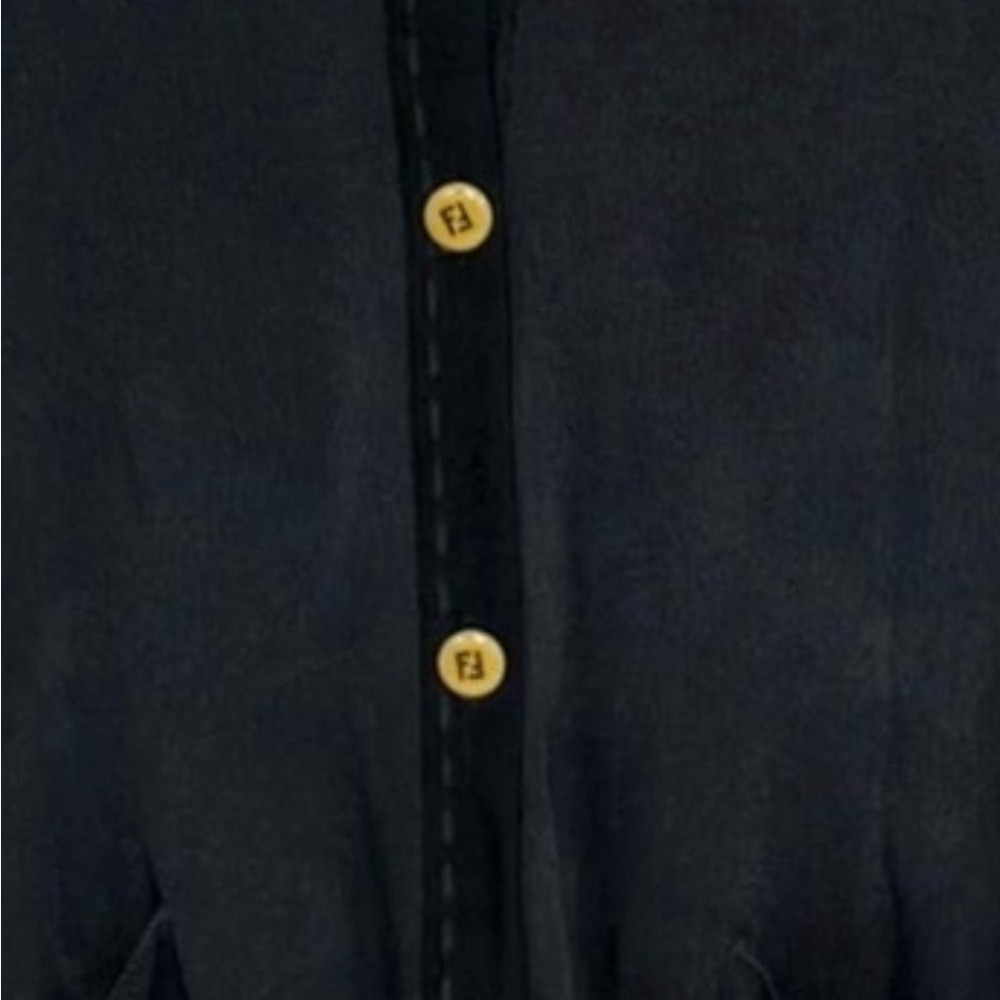Fendi Charcoal Cardigan with Yellow Accents - Picture 4 of 5